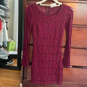 Maroon body con dress